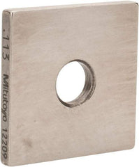 Mitutoyo - 0.113" Square Steel Gage Block - Accuracy Grade 0, Includes Certificate of Inspection - All Tool & Supply