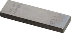 Mitutoyo - 0.113" Rectangular Steel Gage Block - Accuracy Grade 0, Includes Certificate of Inspection - All Tool & Supply