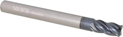 SGS - 1/4", 4 Flute, Single End, Solid Carbide, 0.03" Corner Radius End Mill - 2-1/2" OAL, Right Hand Flute, 1/2" LOC, Right Hand Cut - All Tool & Supply