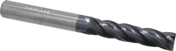 Accupro - 5/16", 4 Flute, Single End, Solid Carbide, Corner Chamfer End Mill - 3" OAL, Right Hand Flute, 1-3/8" LOC, Right Hand Cut - All Tool & Supply