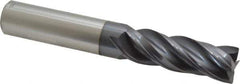 Accupro - 3/4", 4 Flute, Single End, Solid Carbide, Corner Chamfer End Mill - 5" OAL, Right Hand Flute, 2-1/4" LOC, Right Hand Cut - All Tool & Supply