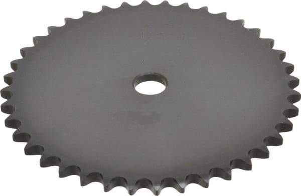 Browning - 40 Teeth, 1/2" Chain Pitch, Chain Size 40, "A" Plate Roller Chain Sprocket - 5/8" Bore Diam, 6.373" Pitch Diam, 6.65" Outside Diam - All Tool & Supply