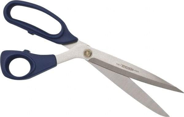 Heritage Cutlery - 5-1/2" LOC, 12" OAL Stainless Steel Heavy Duty Shears - Ambidextrous, Plastic Bent Handle, For General Purpose Use - All Tool & Supply