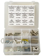 Standoff & Spacer Assortments; System of Measurement: Inch; Minimum Thread Size (Inch): 3/4; Maximum Thread Size (Inch): 1-1/2; Material: Nylon; Aluminum; Stainless Steel; Brass; Number of Pieces: 120; Sizes Included (Inch): 1/4x1; Includes: (40) Male/Fem