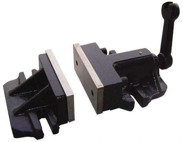 Interstate - 8" Jaw Width, Horizontal Stationary Machine Vise - Manual Operation, 1 Station, 13.39" Long x 3-3/16" Deep, 2-3/4" Jaw Height - All Tool & Supply