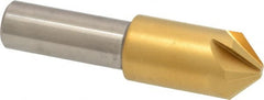 Melin Tool - 1/2" Head Diam, 3/8" Shank Diam, 6 Flute 90° Cobalt Countersink - All Tool & Supply