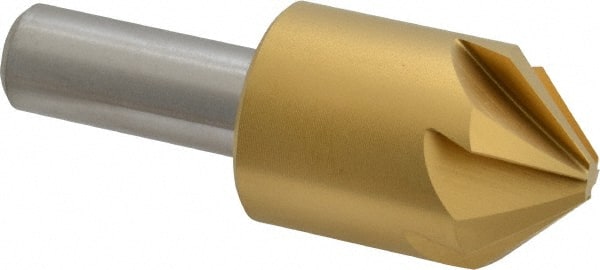 Melin Tool - 1" Head Diam, 1/2" Shank Diam, 6 Flute 90° Cobalt Countersink - All Tool & Supply