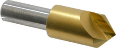 Melin Tool - 3/4" Head Diam, 1/2" Shank Diam, 1 Flute 90° Cobalt Countersink - All Tool & Supply