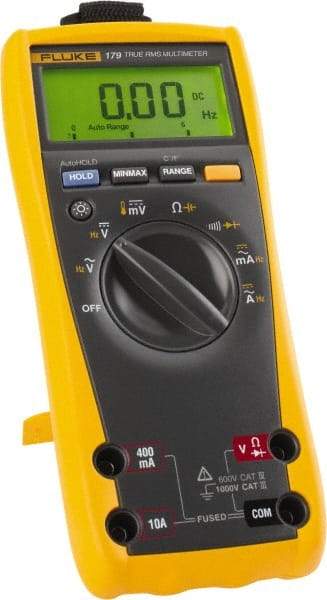 Fluke - 6 Piece, Electrical Test Equipment Combination Kit - 1,000 Volt Max, 10 Max Amp - All Tool & Supply