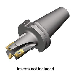 Kennametal - 1" Cut Diam, 18.03mm Max Depth of Cut, 182.55mm OAL, Indexable Square Shoulder Helical End Mill - E.. 18.. Inserts, CAT 40 Taper Shank, 0° Lead Angle, Through Coolant, Series Mill 1-18 - All Tool & Supply