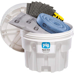 Spill Kits; Kit Type: Universal Spill Kit; Container Type: Overpack; Absorption Capacity: 12 gal; Color: White; Portable: No; Capacity per Kit (Gal.): 12 gal