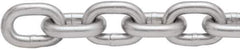 Peerless Chain - 1/2" Welded Proof Coil Chain - 4,500 Lb Capacity, Grade 30, Cut to Length, Low Carbon Steel, Zinc Plated Finish - All Tool & Supply