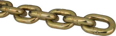 Peerless Chain - 3/8" Welded Transport Chain - 6,600 Lb Capacity, Grade 70, Cut to Length, Carbon Steel, Yellow Zinc Finish - All Tool & Supply