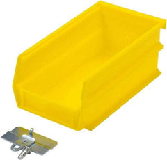 Triton - 7-3/8" Deep, Yellow Polypropylene Hopper Stacking Bin - 3" High x 4-1/8" Wide x 7-3/8" Long - All Tool & Supply