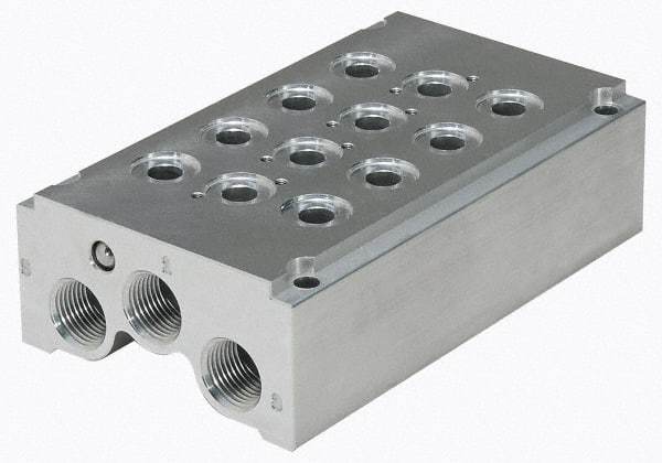 Value Collection - 1/4" Inlet, 3/8" Outlet Manifold - 120°F Max, 145 Max PSI, 2 Outlet Ports - All Tool & Supply