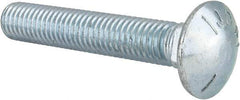 Value Collection - 1/2-13 UNC 3" Length Under Head, Standard Square Neck, Carriage Bolt - Grade 5 Steel, Zinc-Plated Finish - All Tool & Supply