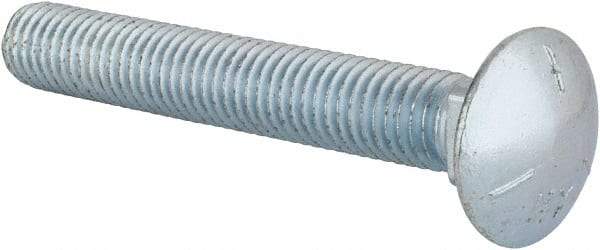 Value Collection - 1/2-13 UNC 3-1/2" Length Under Head, Standard Square Neck, Carriage Bolt - Grade 5 Steel, Zinc-Plated Finish - All Tool & Supply