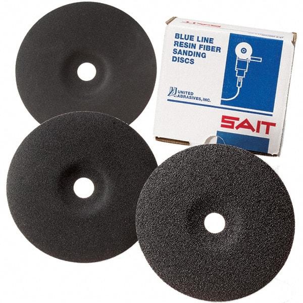 Sait - 7" Diam 7/8" Hole 60 Grit Fiber Disc - Medium Grade, Silicon Carbide - All Tool & Supply