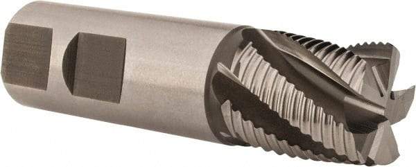 Hertel - 7/8" Diam, Fine Pitch, 7/8" LOC, 5 Flute Cobalt Roughing Square End Mill - Uncoated, 3-1/8" OAL, 7/8" Shank Diam, Single End, Centercutting, 30° Helix - All Tool & Supply