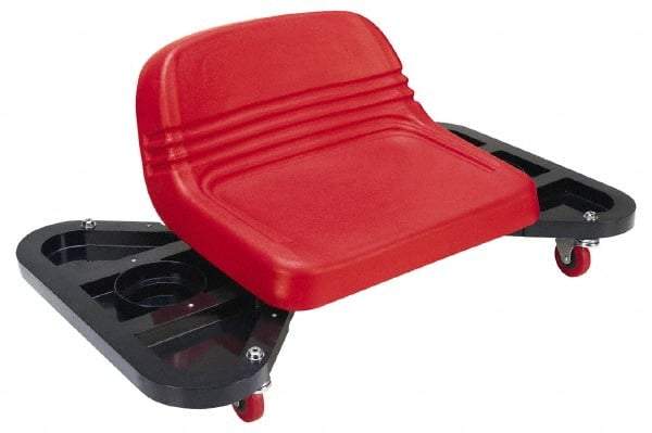 Whiteside - 275 Lb Capacity, 4 Wheel Creeper Seat with Tray - Steel, 18-1/4" Long x 14" High x 32" Wide - All Tool & Supply