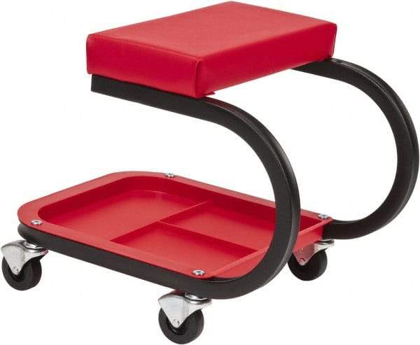 Whiteside - 400 Lb Capacity, 4 Wheel Creeper Seat with Tray - Steel, 15-1/2" Long x 19-1/4" High x 14" Wide - All Tool & Supply