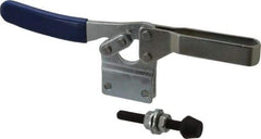 Gibraltar - 750 Lb Holding Capacity, Horizontal Handle, Manual Hold Down Toggle Clamp - 70° Handle Movement, 92° Bar Opening, U-Bar, Straight Base, Electro-Plated Zinc, Carbon Steel - All Tool & Supply