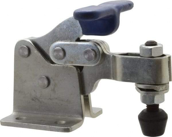 Gibraltar - 750 Lb Holding Capacity, Horizontal Handle, Manual Hold Down Toggle Clamp - 160° Handle Movement, 88° Bar Opening, U-Bar, Flanged Base, Carbon Steel - All Tool & Supply