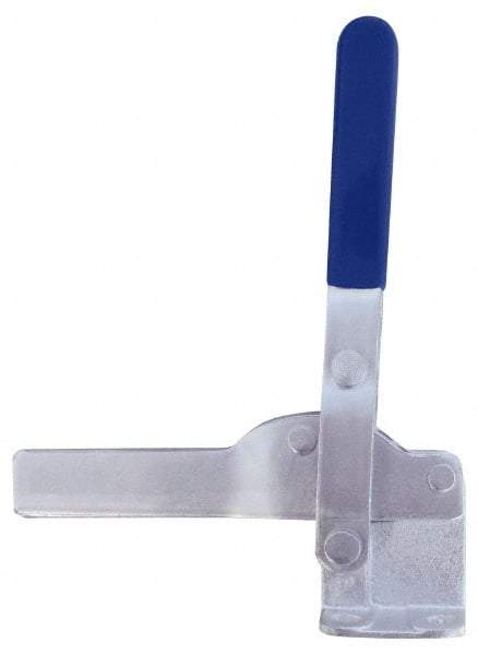 Gibraltar - 1,000 Lb Holding Capacity, Vertical Handle, Manual Hold Down Toggle Clamp - 64° Handle Movement, 76° Bar Opening, Solid Bar, Flanged Base, Electro-Plated Zinc, Carbon Steel - All Tool & Supply