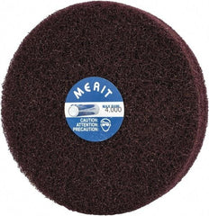 Merit Abrasives - 5" Diam, Medium Mounted Scrubber Buffing Wheel - 3 Ply, Medium Grade, 1/4" Shank Diam, 4,000 RPM - All Tool & Supply