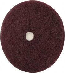 Merit Abrasives - 5" Diam, Medium Mounted Scrubber Buffing Wheel - 1 Ply, Very Fine Grade, 1/4" Shank Diam, 4,000 RPM - All Tool & Supply