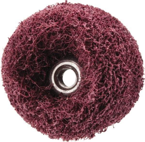 Merit Abrasives - 1" Diam Medium Density Cross Buff - 2 Plys, 8-32 Thread, Very Fine Grade, 25,000 Max RPM - All Tool & Supply