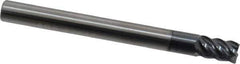 SGS - 3/16", 5 Flute, Single End, Solid Carbide, 0.01" Corner Radius End Mill - 2" OAL, 45° Helix, Right Hand Flute, 5/16" LOC, Right Hand Cut - All Tool & Supply