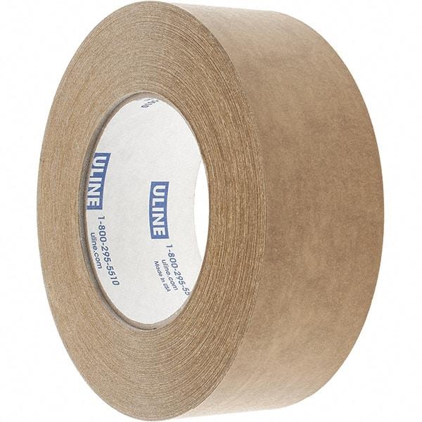 Made in USA - 2" x 60 Yd Tan Rubber Adhesive Sealing Tape - Paper Backing, 7 mil Thick - All Tool & Supply