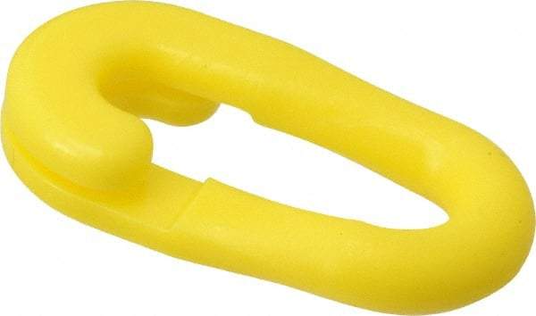 PRO-SAFE - 1-1/2" Wide Barrier Connecting Link - Celcon, Yellow, Use with Plastic Chain - All Tool & Supply