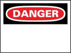 NMC - "Danger", 14" Long x 20" Wide, Pressure-Sensitive Vinyl Safety Sign - Rectangle, 0.004" Thick, Use for Accident Prevention - All Tool & Supply