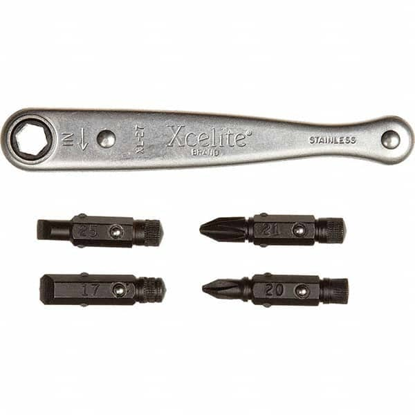 Xcelite - Screwdriver Bit Sets Type: Offset Ratcheting Screwdriver Kit Drive Size: 1/2 (Inch) - All Tool & Supply