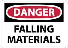 NMC - "Danger - Falling Materials", 20" Long x 28" Wide, Rigid Plastic Safety Sign - Rectangle, 0.05" Thick, Use for Accident Prevention - All Tool & Supply