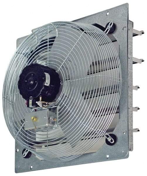 TPI - 18" Blade, Direct Drive, 1/8 hp, 2,300, 2,100 & 1,850 CFM, Totally Enclosed Exhaust Fan - 21-1/8" Opening Height x 21-1/8" Opening Width, 120 Volt, 3 Speed, Single Phase - All Tool & Supply