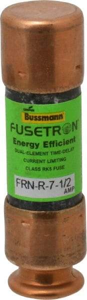 Cooper Bussmann - 125 VDC, 250 VAC, 7.5 Amp, Time Delay General Purpose Fuse - Fuse Holder Mount, 50.8mm OAL, 20 at DC, 200 (RMS) kA Rating, 9/16" Diam - All Tool & Supply