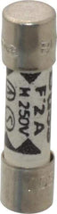 Cooper Bussmann - 250 VAC, 32 VDC, 2 Amp, Fast-Acting Miniature Ceramic Fuse - 20mm OAL, 5mm Diam - All Tool & Supply