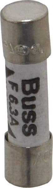 Cooper Bussmann - 250 VAC, 32 VDC, 6.3 Amp, Fast-Acting Miniature Ceramic Fuse - 20mm OAL, 5mm Diam - All Tool & Supply