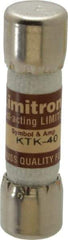 Cooper Bussmann - 600 VAC, 40 Amp, Fast-Acting General Purpose Fuse - Fuse Holder Mount, 1-1/2" OAL, 100 at AC kA Rating, 13/32" Diam - All Tool & Supply