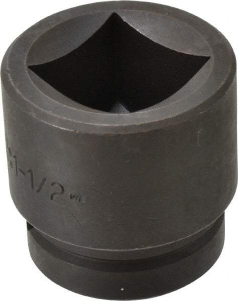 Proto - 1" Drive 1-1/2" Impact Socket - 4 Points, 2-1/2" OAL - All Tool & Supply