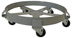 PRO-SOURCE - 1,400 Lb Load Capacity, 55 Gal Drum Dolly - 6-1/2" High, 5 Wheels - All Tool & Supply