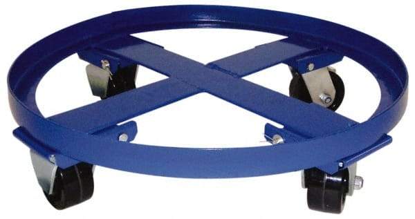 PRO-SOURCE - 2,000 Lb Load Capacity, 55 Gal Drum Dolly - 5-3/4" High, 4 Wheels - All Tool & Supply