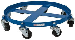 PRO-SOURCE - 2,000 Lb Load Capacity, 55 Gal Drum Dolly - 4" High, 8 Wheels - All Tool & Supply