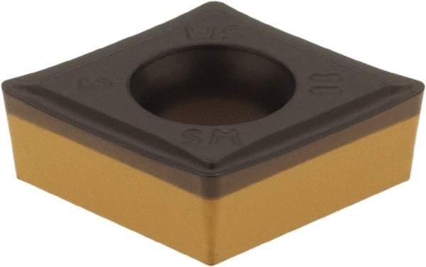 Iscar - CCMT432 SM Grade IC8250 Carbide Turning Insert - TiCN/Al2O3 Finish, 80° Diamond, 1/2" Inscr Circle, 3/16" Thick, 1/32" Corner Radius - All Tool & Supply