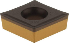 Iscar - CCMT432 SM Grade IC8250 Carbide Turning Insert - TiCN/Al2O3 Finish, 80° Diamond, 1/2" Inscr Circle, 3/16" Thick, 1/32" Corner Radius - All Tool & Supply