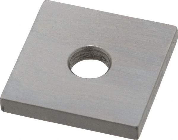 Mitutoyo - 0.138" Square Steel Gage Block - Accuracy Grade 0, Includes Certificate of Inspection - All Tool & Supply