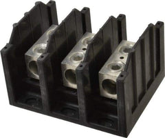 Cooper Bussmann - 3 Poles, 310 Amp, 350 kcmil-6 AWG (Cu/Al) Primary, 350 kcmil-6 AWG (Cu/Al) Secondary, Thermoplastic Power Distribution Block - 600 VAC/VDC, 1 Primary Connection, 5.2 Inch Long x 3.32 Inch Deep x 4 Inch High - All Tool & Supply